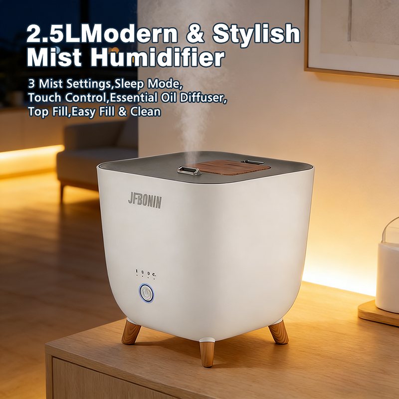 2.5L ultrasonic wood grain humidifier, easy to clean