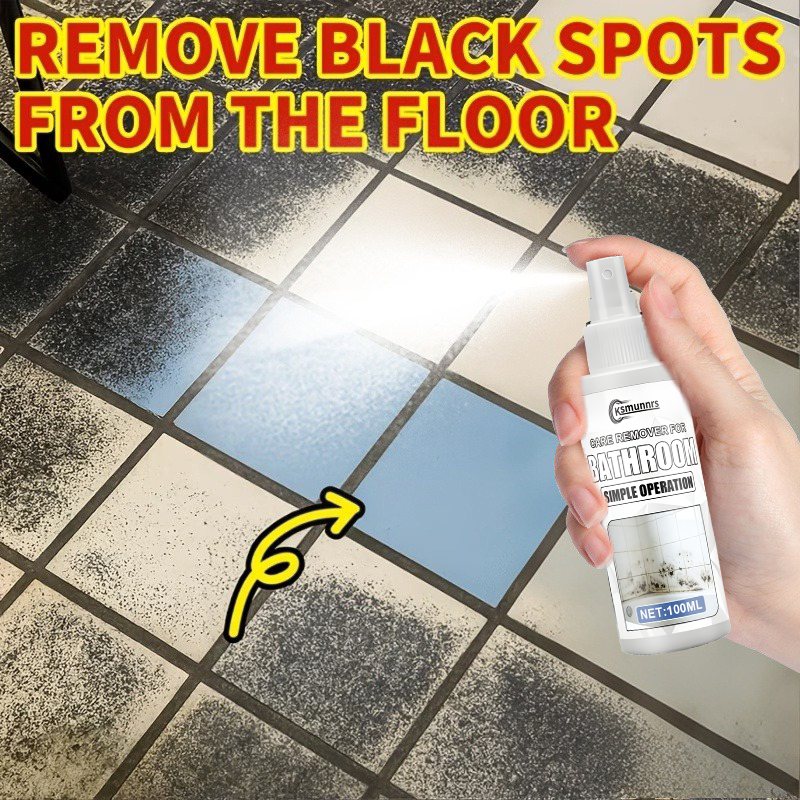 Bathroom cleaner that removes black mould from tiles