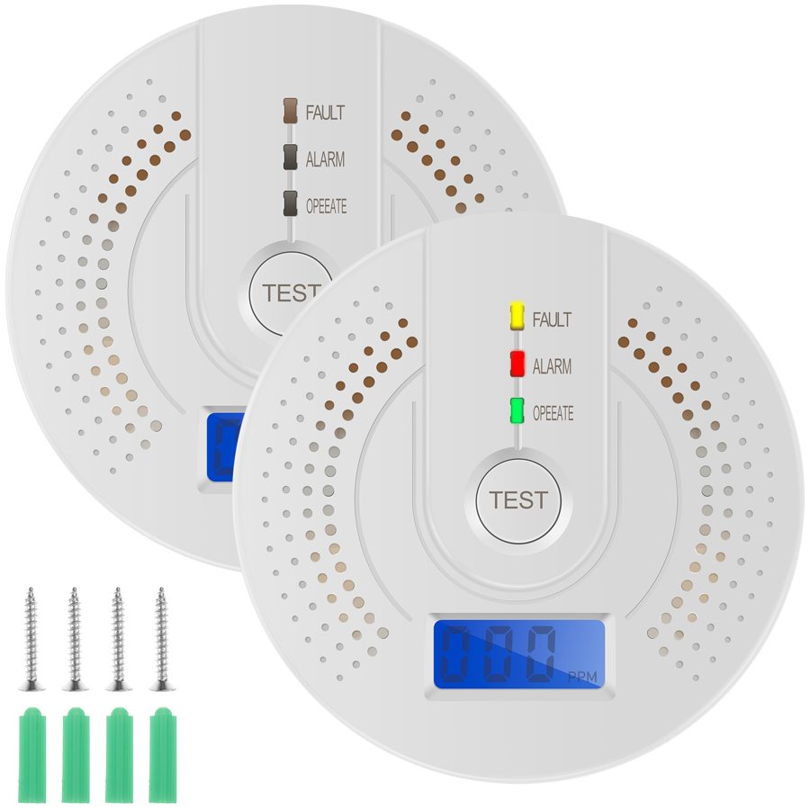 Independent carbon monoxide alarm and detector