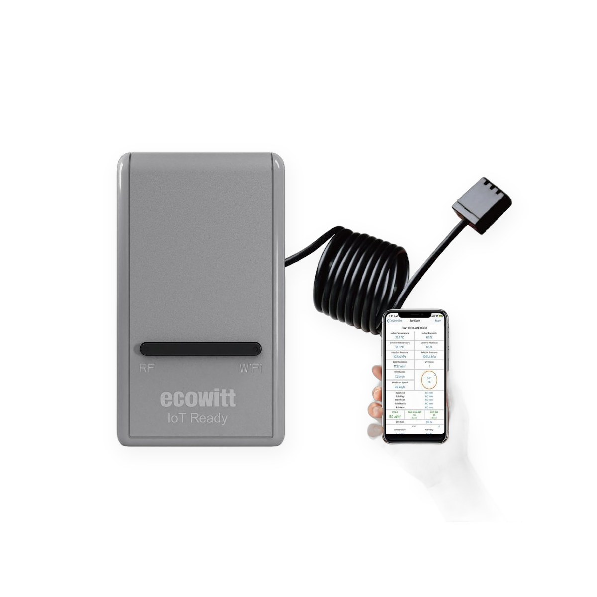 WiFi hub with thermometer, hygrometer and pressure sensor