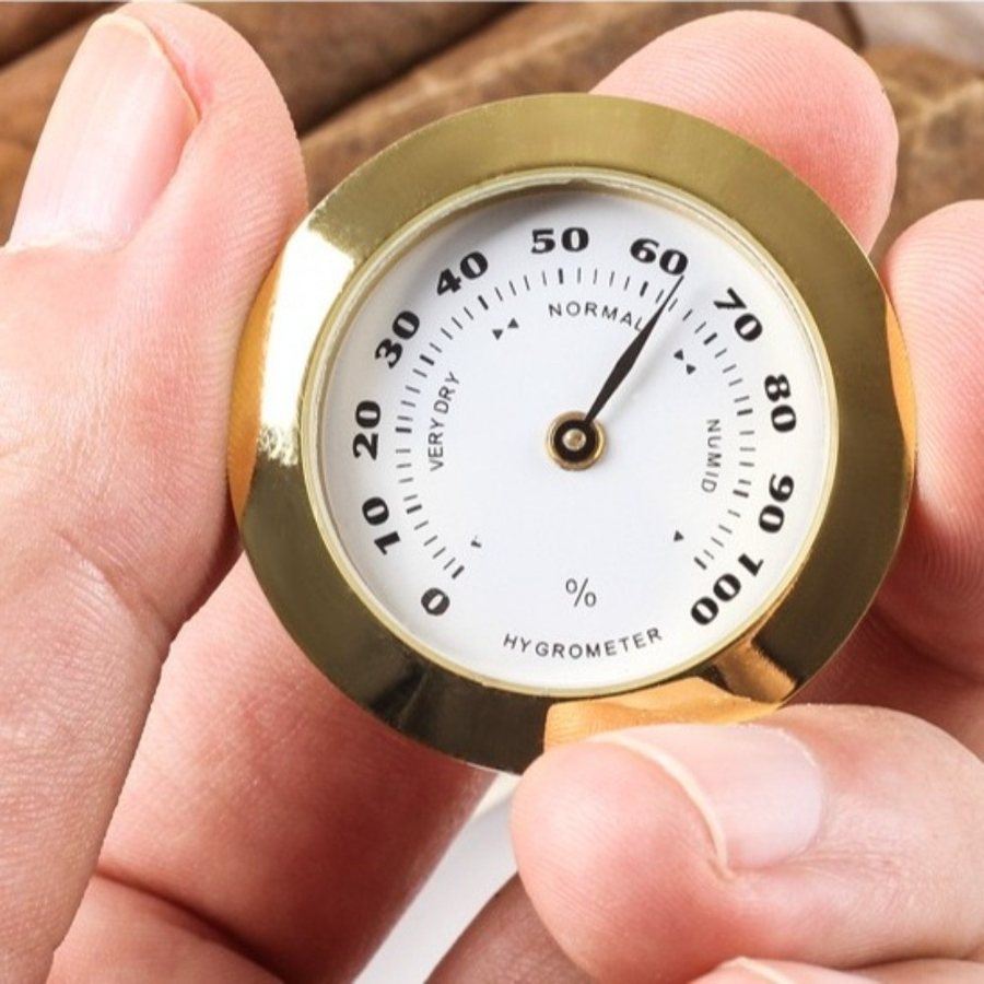 Round pointer dial hygrometer, pin mount