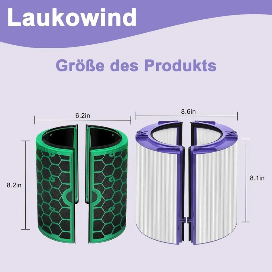 Replacement air purifier filter, composite design