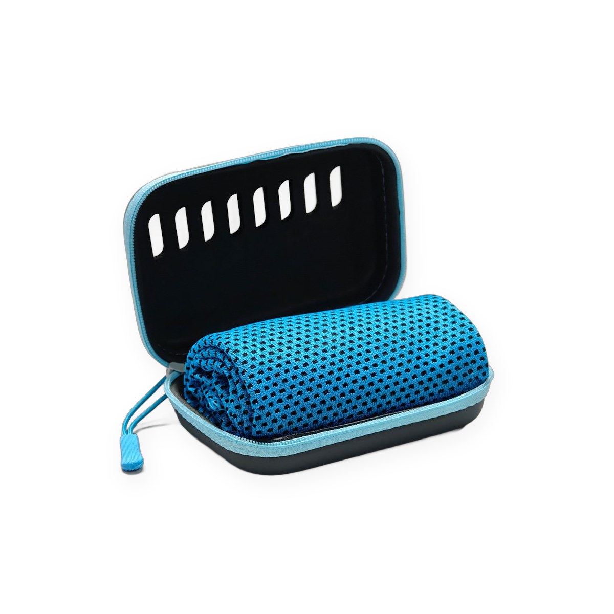Cooling towels with EVA case, compact travel size