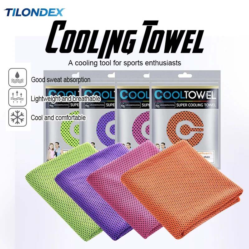 Sweat-wicking cooling towel for sports and golf