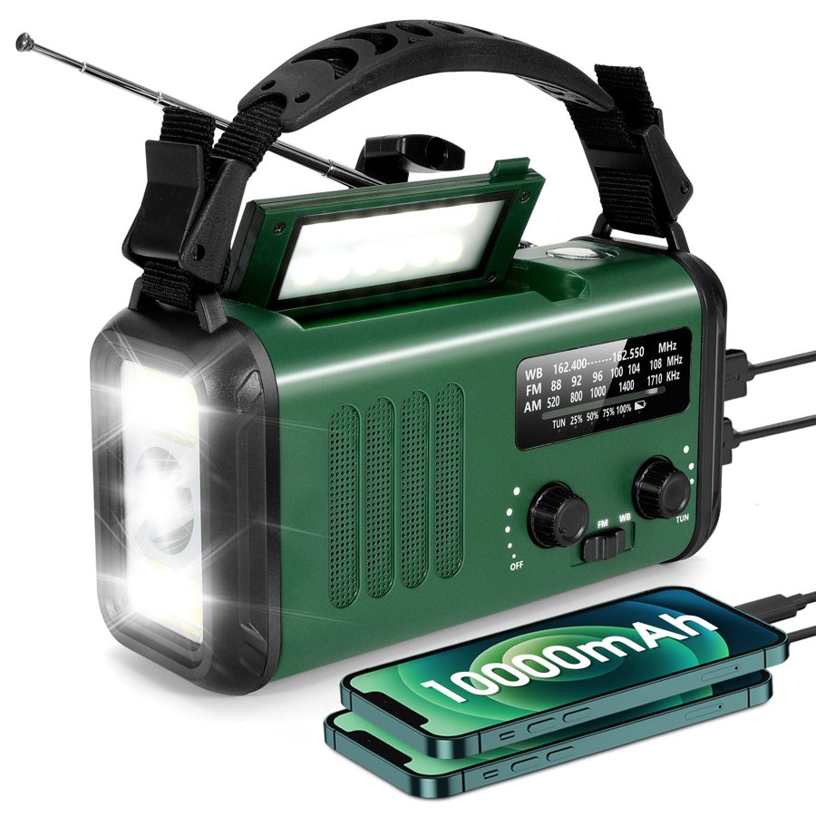 10000mAh Emergency Weather Radio with Flashlight