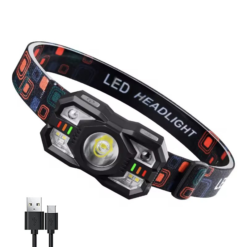 Motion Sensor COB Headlamp with 1200mAh Battery