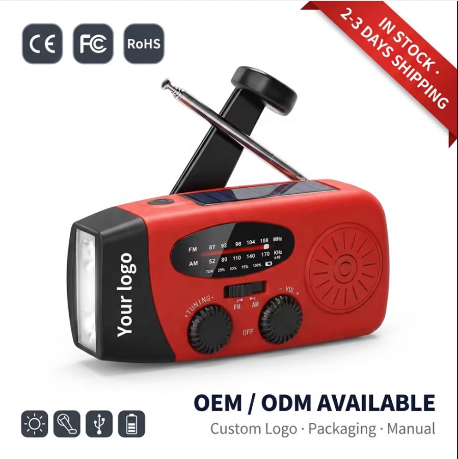 6-in-1 Solar Hand Crank Emergency Radio