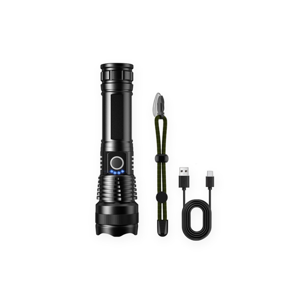 Handheld XHP50 Rechargeable Torch