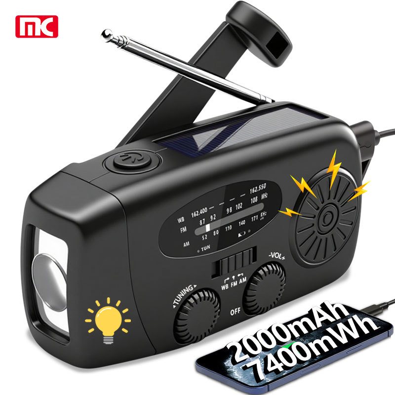 Rechargeable LED Flashlight AM/FM Solar Radio