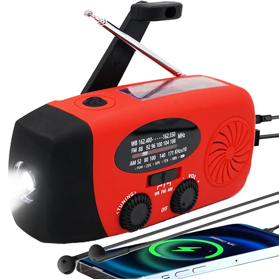 Solar Hand Crank NOAA Weather Radio