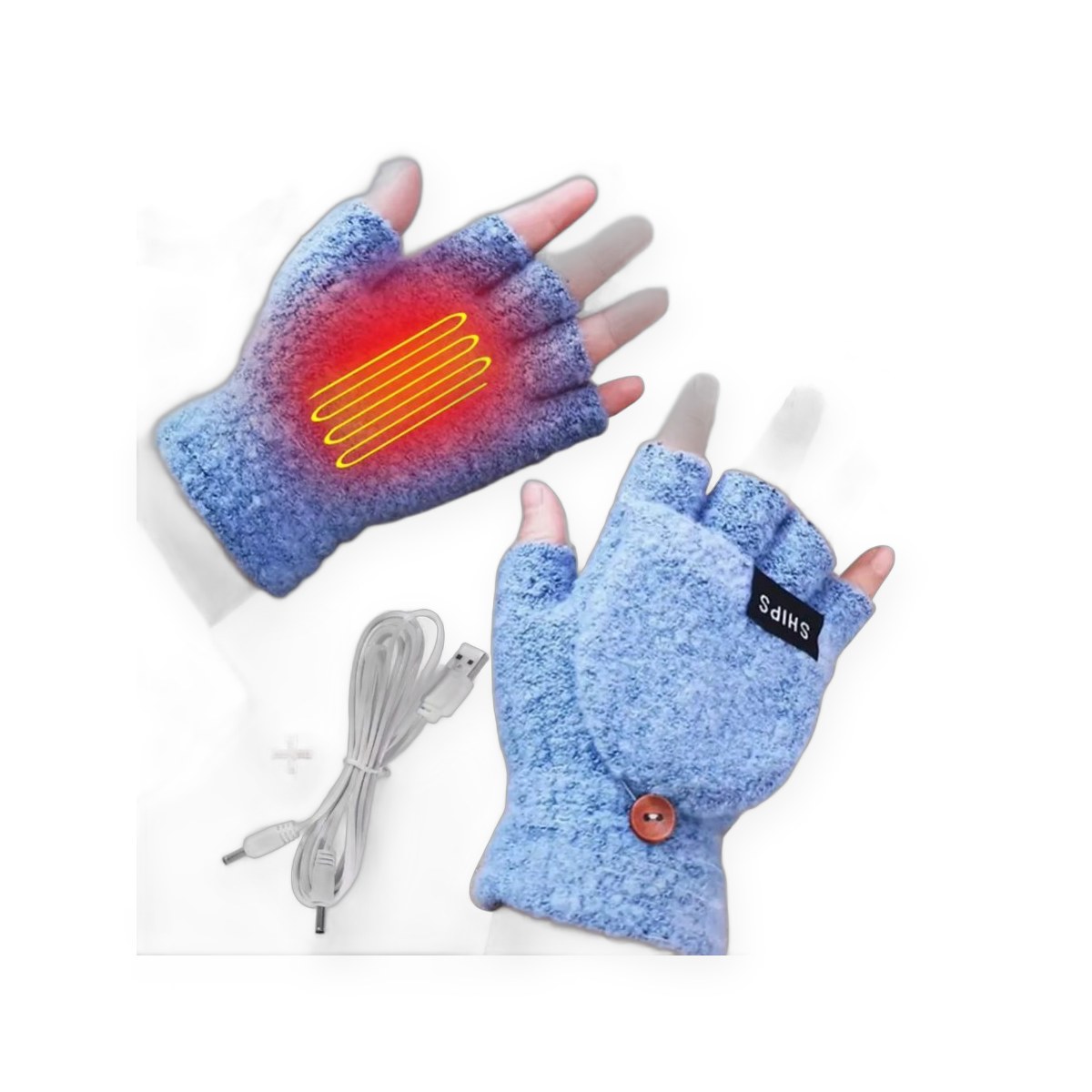 Rechargeable USB heated gloves