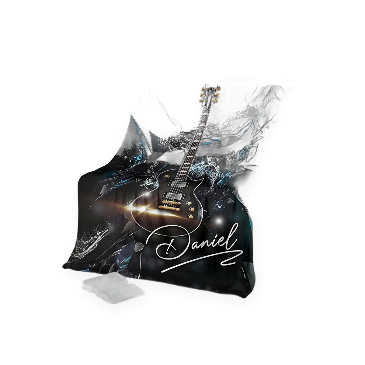 Electric guitar throw blanket, soft fleece
