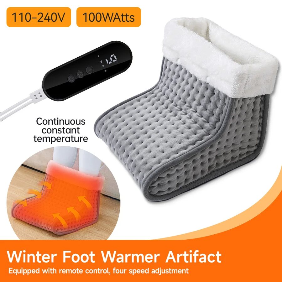 Electric foot warmer, heating pad, for home and office