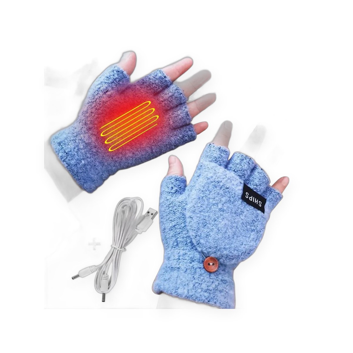 Rechargeable electric hand warmer gloves