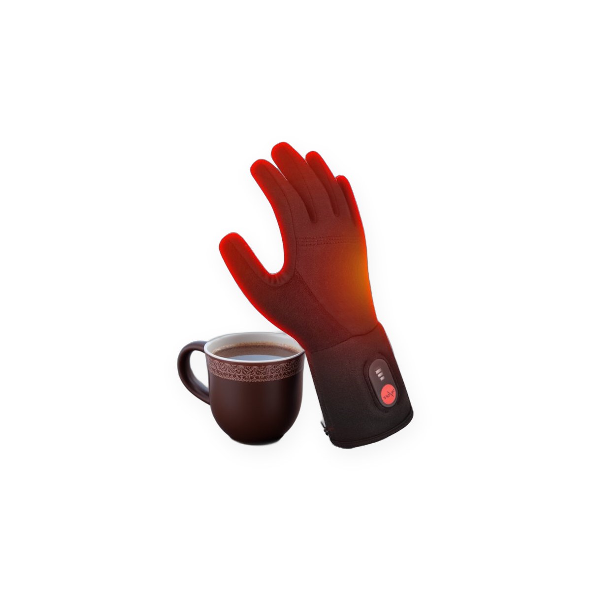 Electric heated gloves for skiing and winter