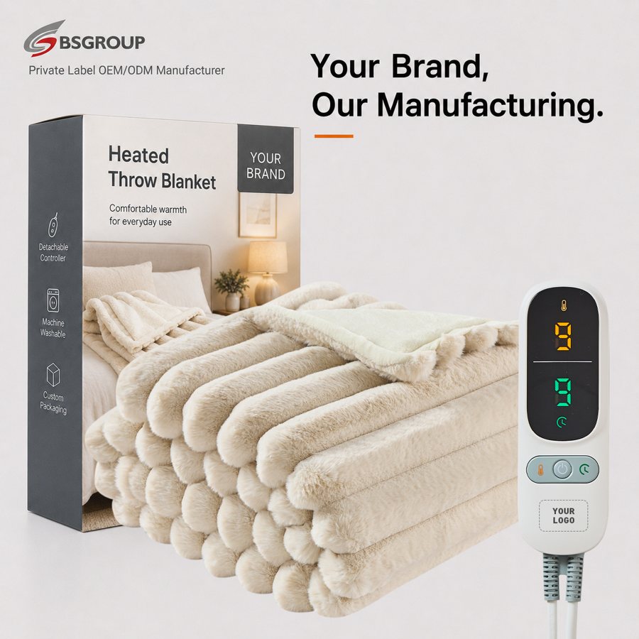 Heated Throw Blanket with CE and UKCA Approval