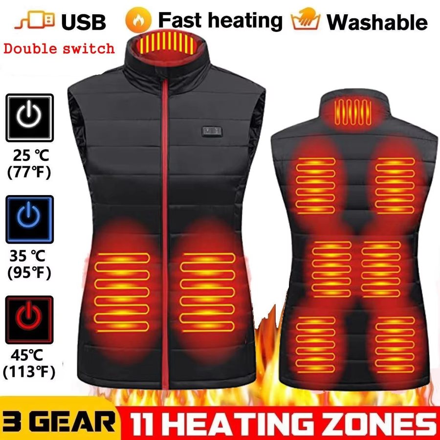 USB charging heated vest for sportswear