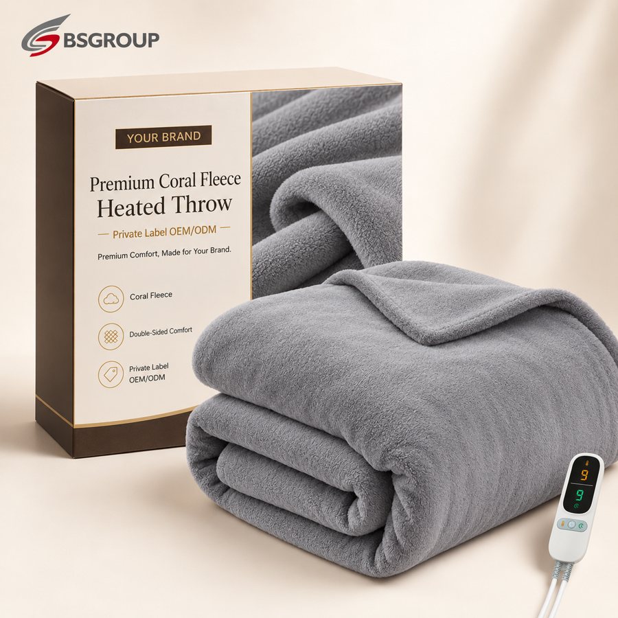 Single Electric Heated Throw with Smart Temperature Control