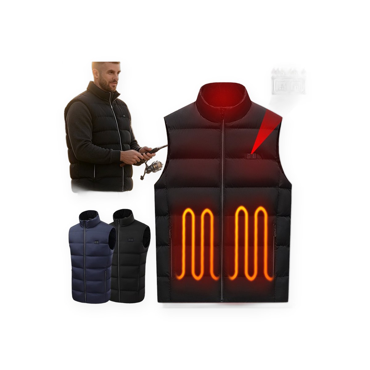 Sleeveless Rechargeable Heated Body Warmer