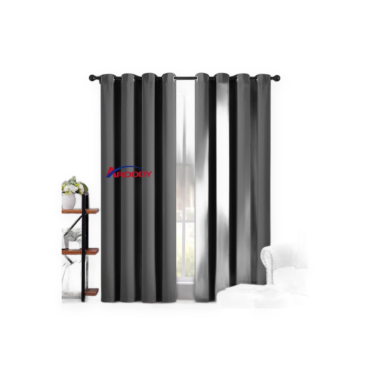 Thermal Insulated Blackout Curtain, 52 x 96 in