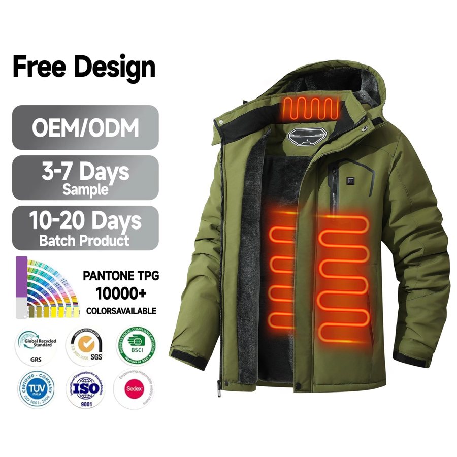 Washable Water-Resistant Heated Puffer Jacket