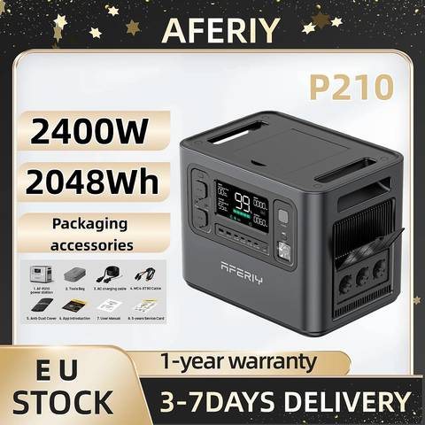 2400W Portable Power Station, 2048Wh LiFePO4, with Expansion