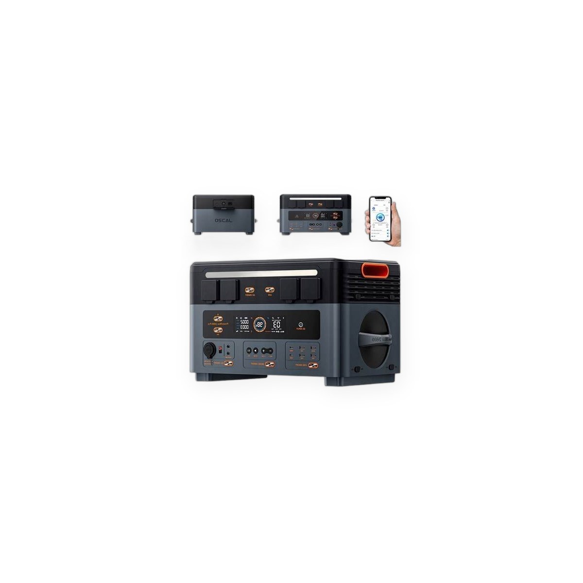 2400W Portable Power Station with 2016Wh LiFePO4 Battery