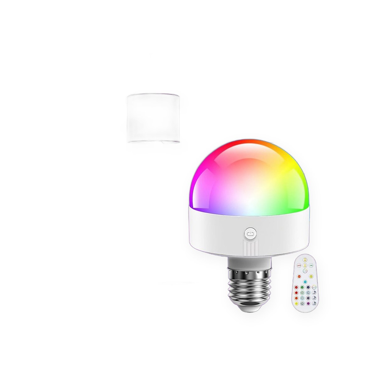 Rechargeable E27 light bulb, 3 colour temperatures, remote