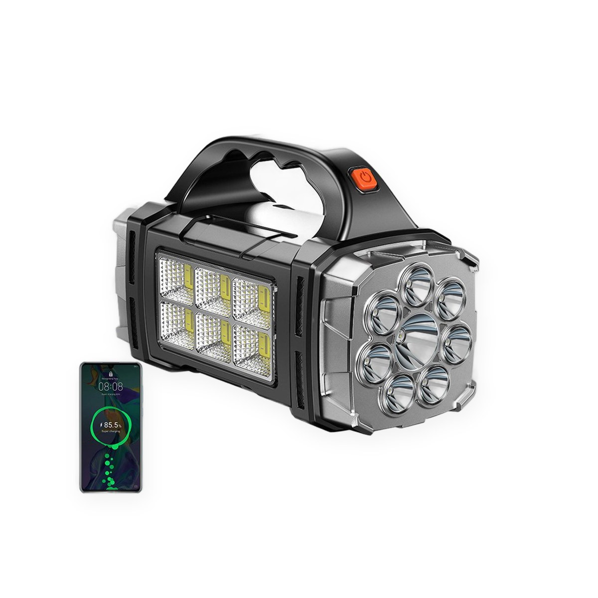 5000mAh solar and USB LED lantern and torch