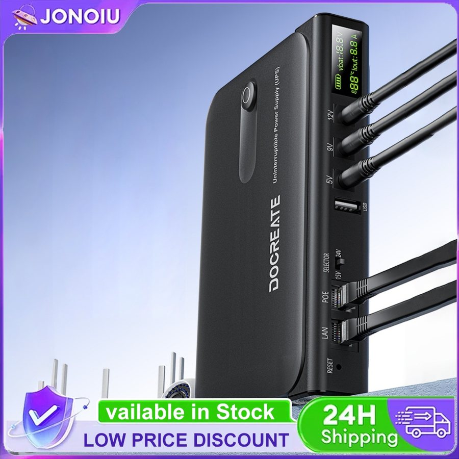 Mini DC UPS backup battery, 5V, 9V and 12V