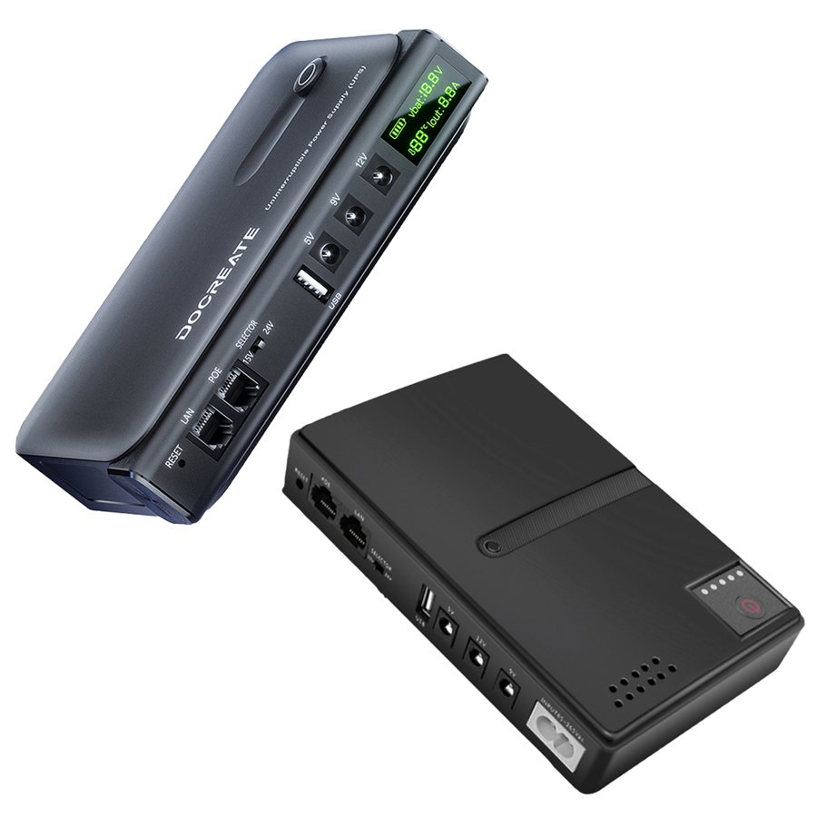 Portable UPS for routers, 18W and 36W