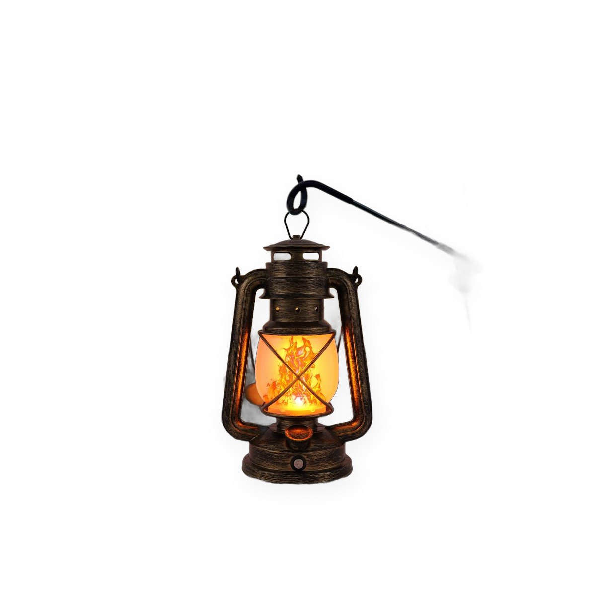 USB rechargeable LED flame lantern, 3 lighting modes