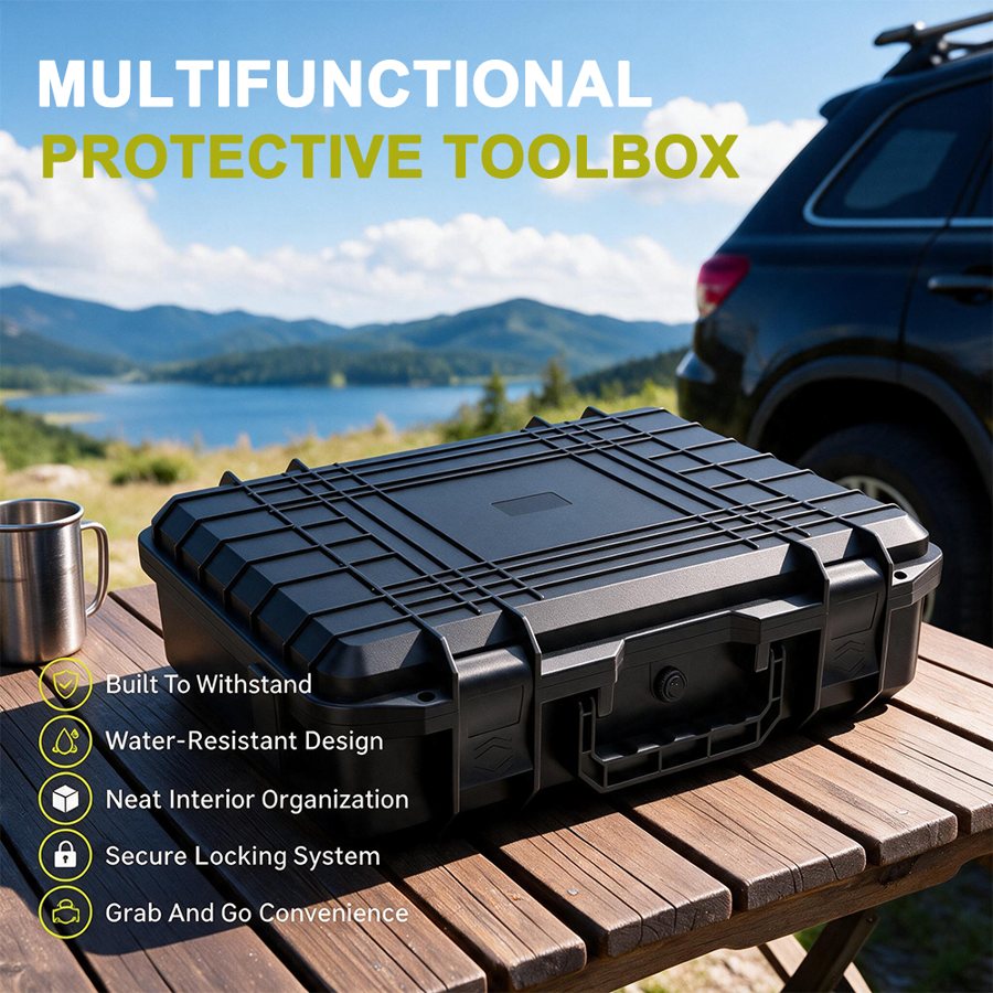 Waterproof hard carry case, hardware toolbox, 1 piece