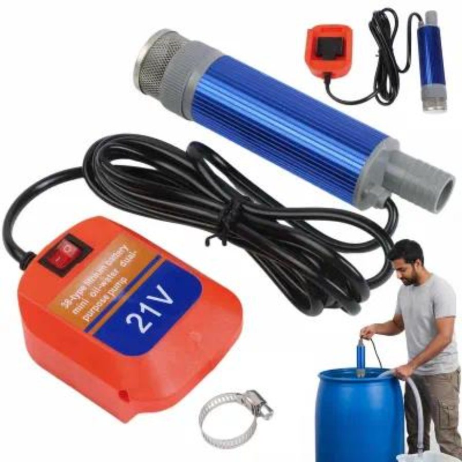Cordless submersible pump, compatible with 21V lithium battery