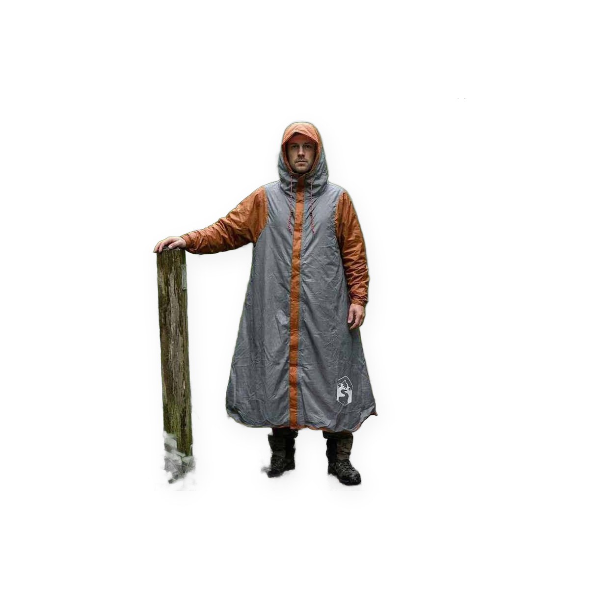 2-in-1 lightweight foldable rain poncho, 185T polyester