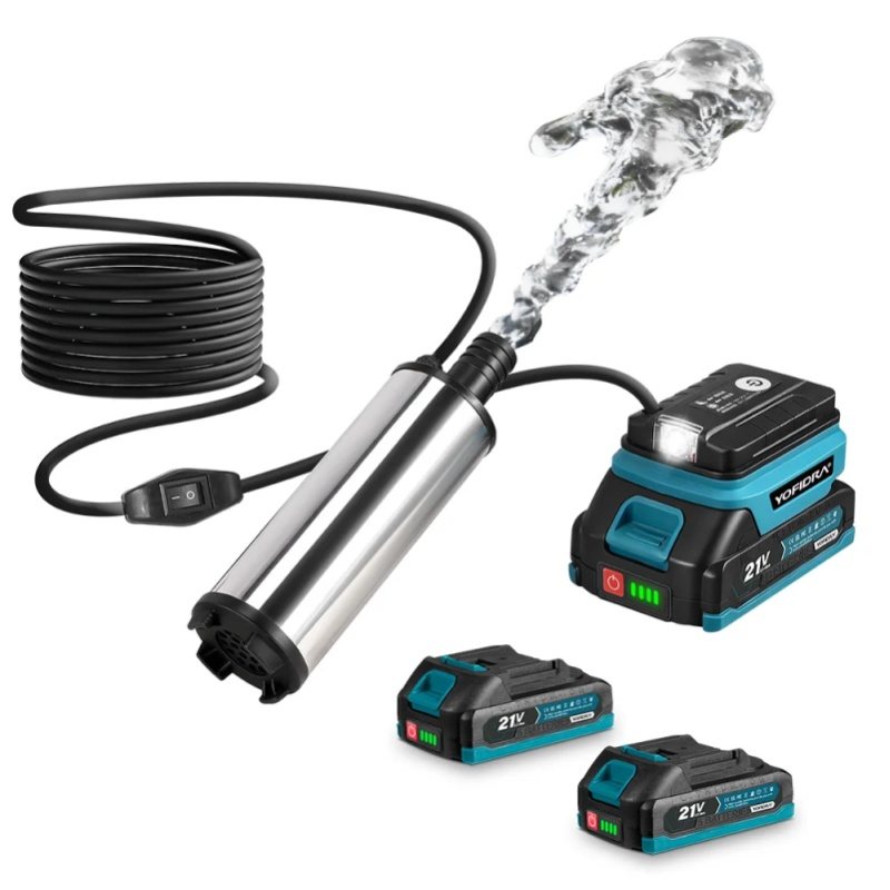 Cordless submersible drainage pump, 50-80 L/min