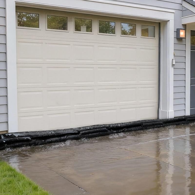 Water-absorbent flood barrier bags, 8 pack, 1.6 x 1.4 ft