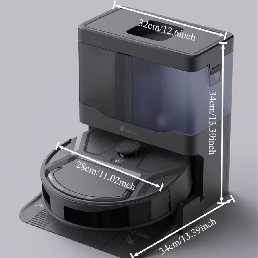 Wet and dry robot vacuum cleaner, 20000Pa, self-cleaning roller