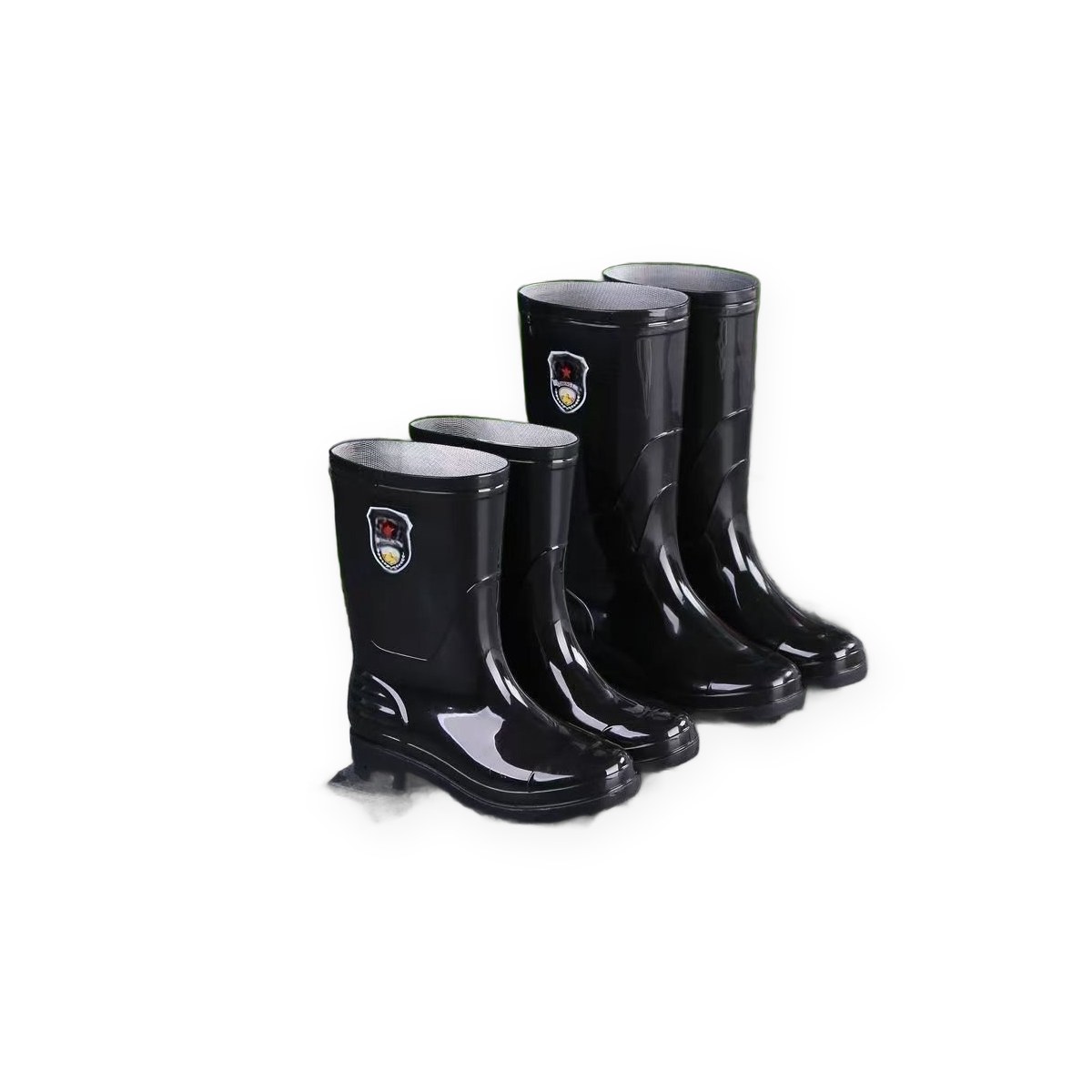 Men's tall waterproof rubber rain boots, non-slip work shoes