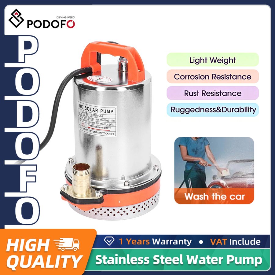 Solar submersible sump pump, 12V, stainless steel
