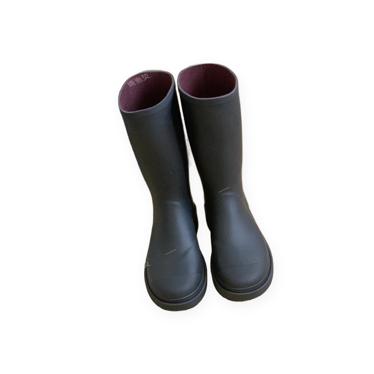 Mid-height waterproof anti-slip rubber rain boots