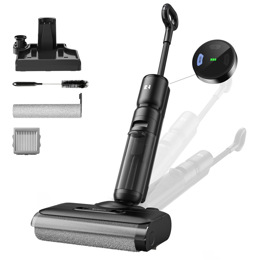 Cordless wet and dry vacuum with mop, 20000 Pa